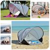 DERYAN Pop-up Strandmuschel XXL 155x133x95 cm Silbern