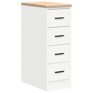 vidaXL Garagen-Aufbewahrungsschrank Wei&szlig; 30x51x85 cm Massivholz Kiefer