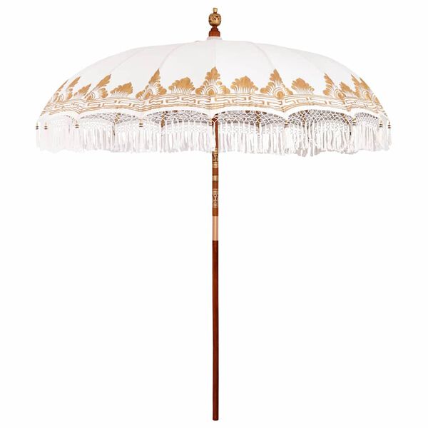 vidaXL Balinesischer Sonnenschirm Creme 215 x 215 x 260 cm