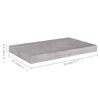 vidaXL Schweberegal Betongrau 50x23x3,8 cm MDF