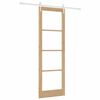 vidaXL Schiebet&uuml;r Natur 78 x 232 cm Massivholz Kiefer und Glas