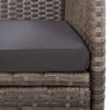 vidaXL 11-tlg. Garten-Essgruppe mit Kissen Grau Poly Rattan