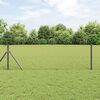 vidaXL Zaunpfosten Grau 10 x 0,6 m (36 mm Netz) Stahl und PVC