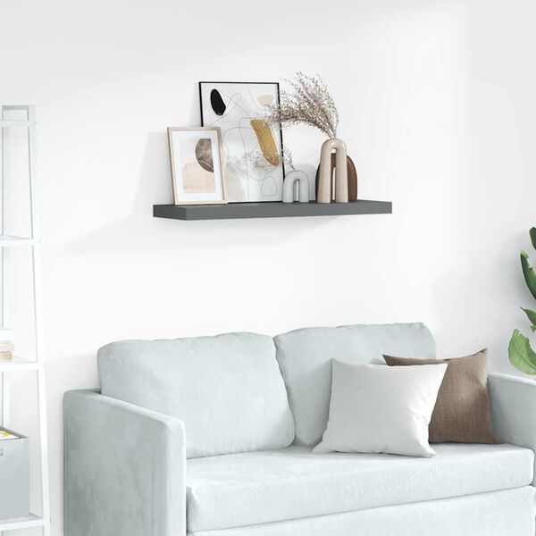 vidaXL Bilderleisten 2 Stk. Grau 80x9x3 cm MDF
