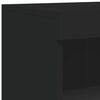 vidaXL Sideboard mit LED-Leuchten Schwarz 181,5x37x100 cm