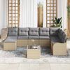 vidaXL Gartensofa-set Beige Poly-Rattan
