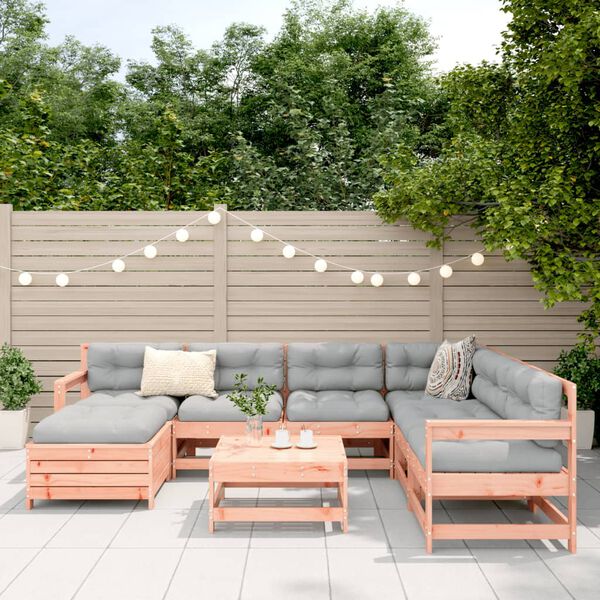 vidaXL 8-tlg. Garten-Sofagarnitur Massivholz Douglasie
