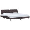 vidaXL Bettgestell ohne Matratze Dunkelbraun 200x200 cm Stoff