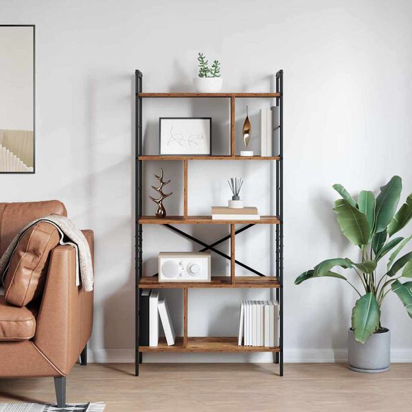 vidaXL B&uuml;cherregal Altholz 75 x 30 x 156 cm Holzwerkstoff