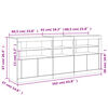 vidaXL Sideboard mit LED-Leuchten R&auml;uchereiche 162x37x67 cm