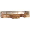 vidaXL Outdoor-Sofagarnitur 6 stk. Natur
