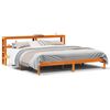 vidaXL Bettgestell mit Kopfteil ohne Matratze Wachsbraun 180x200 cm