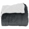 vidaXL &Uuml;berwurfdecke Dunkelgrau 130 x 150 cm Fleece