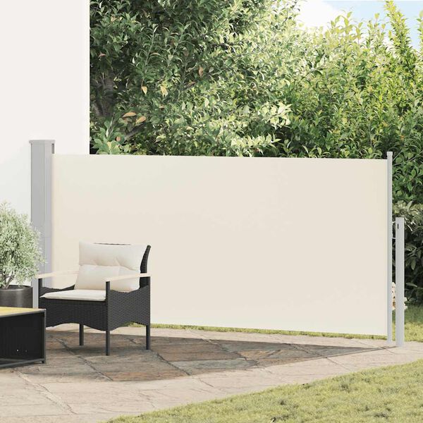 vidaXL Ausziehbare Seitenmarkise 140x300 cm Creme