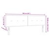 vidaXL LED Kopfteil mit LED-Lichtleisten Grau 160 cm Polyester