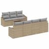 vidaXL Sofa Set 8 stk. Beige und Grau Poly-Rattan