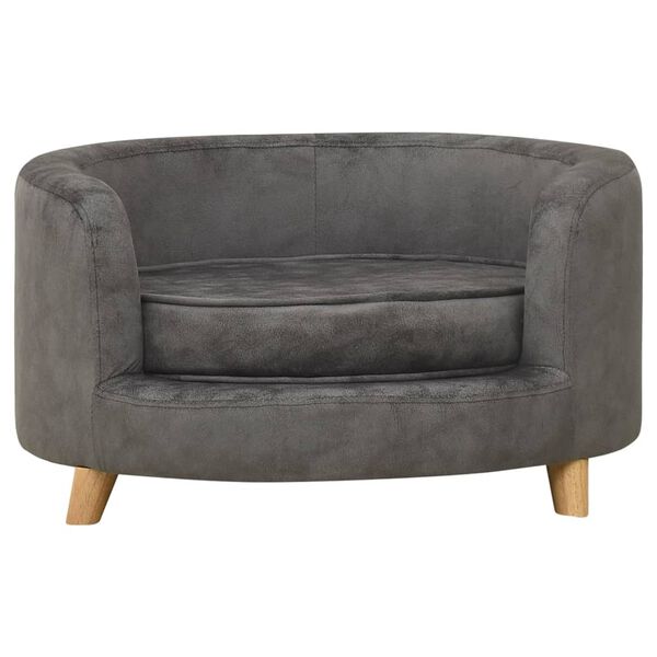vidaXL Hundesofa Grau 69x69x36 cm Pl&uuml;sch