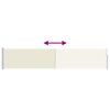 vidaXL Ausziehbare Seitenmarkise 100&times;500 cm Creme
