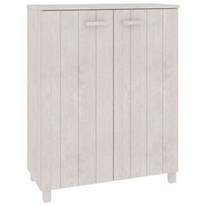 vidaXL Schuhschrank HAMAR Wei&szlig; 85x40x108 cm Massivholz Kiefer