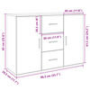 vidaXL Sideboard Hochglanz-Wei&szlig; 90,5x29,5x65 cm Holzwerkstoff