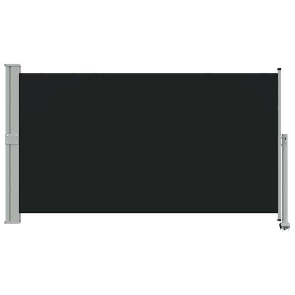 vidaXL Ausziehbare Seitenmarkise 140x300 cm Schwarz