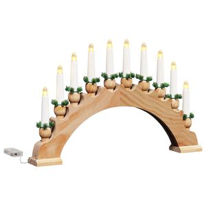 vidaXL Weihnachtskerzenbogen mit 10 LED Kerzen LEDs Warmes Wei&szlig;