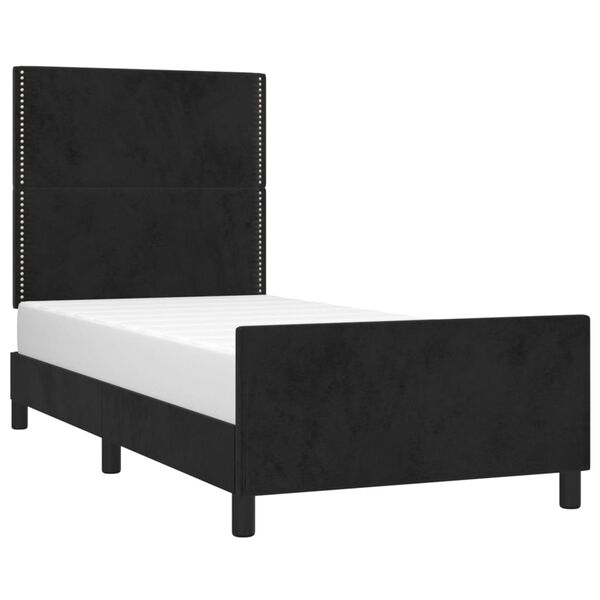 vidaXL Bettgestell ohne Matratze Schwarz 100x200 cm Samt