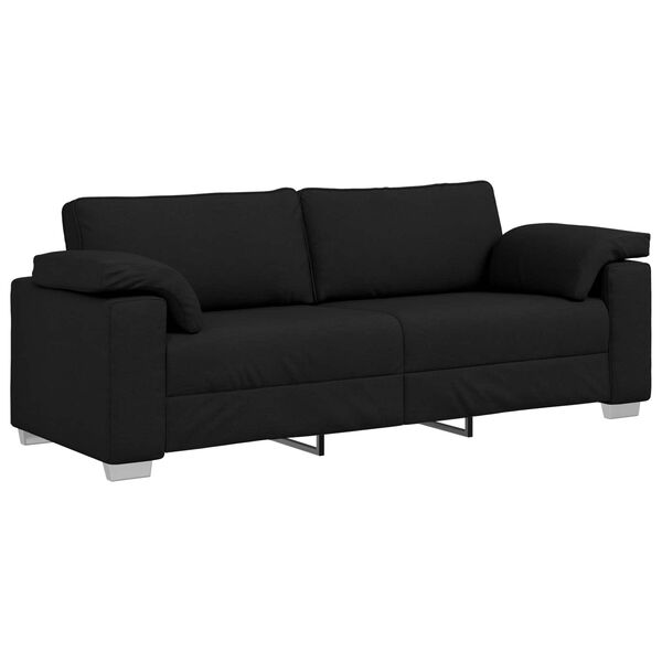 vidaXL Sofa Schwarz Gesamtabmessungen: 219 x 80 x 80 cm (B x T x H)