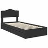 vidaXL Aufbewahrungsbett Schwarz 100 x 200 cm Holzwerkstoff