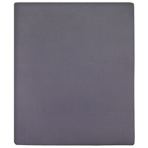 vidaXL Spannbettlaken Jersey Anthrazit 180x200 cm Baumwolle