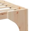 vidaXL Bodenbettgestell Braun 200 x 200 cm Massivholz Kiefer