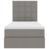 vidaXL Bett mit Stauraum und LED mit LED Taupe 100 x 200 cm Polyester