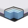 vidaXL Matratze Wei&szlig; und Grau 120 x 200 cm Viscoschaum