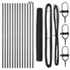 vidaXL Bodenmontierter Sechseckzaun 25 x 1 m PVC-beschichteter Stahl