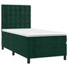 vidaXL Boxspringbett mit Matratze & LED Dunkelgr&uuml;n 90x200 cm Samt