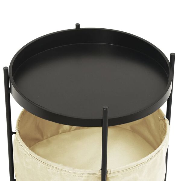 vidaXL Beistelltisch mit Korb 40x40x45,5 cm Creme