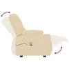 vidaXL 4-Sitzer Massagesessel mit Getränkehalter Creme Stoff