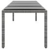 vidaXL Gartentisch 250x100x75 cm Hartglas und Poly Rattan Grau