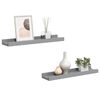 vidaXL Bilderleisten 2 Stk. Grau 40x9x3 cm MDF