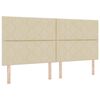 vidaXL Boxspringbett mit Matratze Creme 200 x 200 cm Stoff