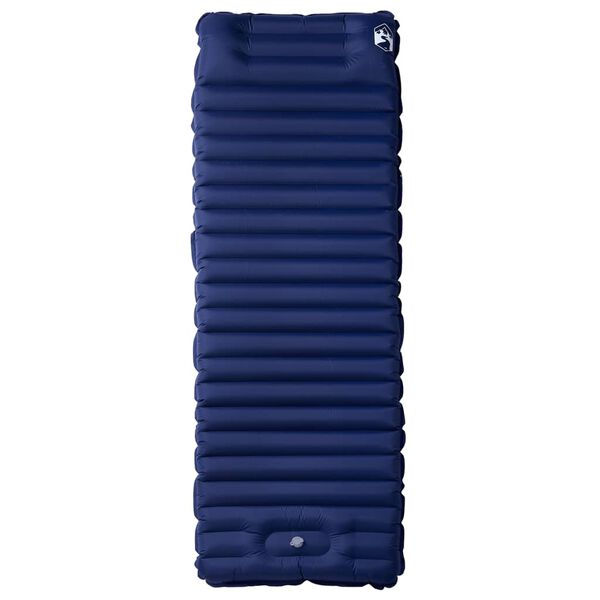 vidaXL Selbstaufblasende Isomatte mit Kissen Marineblau