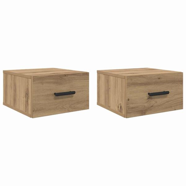 vidaXL Nachttisch 2 pcs Artisan-Eiche 35 x 35 x 20 cm Holzwerkstoff