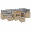 vidaXL Gartensofa-set 9 Stk. Beige Poly-Rattan