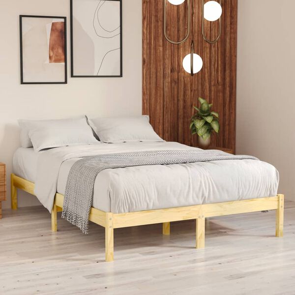 vidaXL Massivholzbett Kiefernholz 140x190 cm