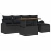 vidaXL Garten-Sofa-Set 6 stk. Schwarz