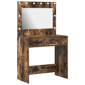 vidaXL Schminktisch Ger&auml;ucherte Eiche 78,5 x 41 x 135 cm Holzwerkstoff