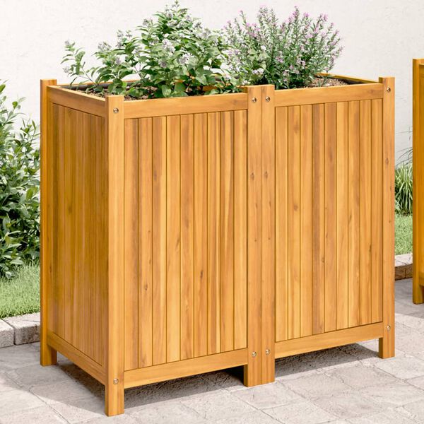 vidaXL Pflanzk&uuml;bel mit Einlage 84x42x75 cm Massivholz Akazie