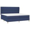 vidaXL Boxspringbett mit Matratze Blau 200x200 cm Stoff