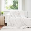 vidaXL &Uuml;berwurfdecke Wei&szlig; 240 x 270 cm Fleece
