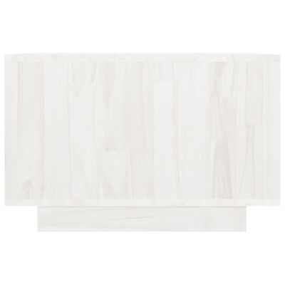 vidaXL Couchtisch Weiß 50x50x33,5 cm Kiefer Massivholz